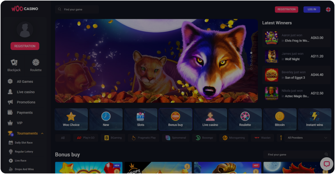 Woo Casino Mobile App