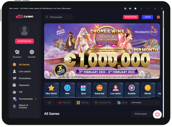 WOO CASINO MOBILE WEBSITE VERSION